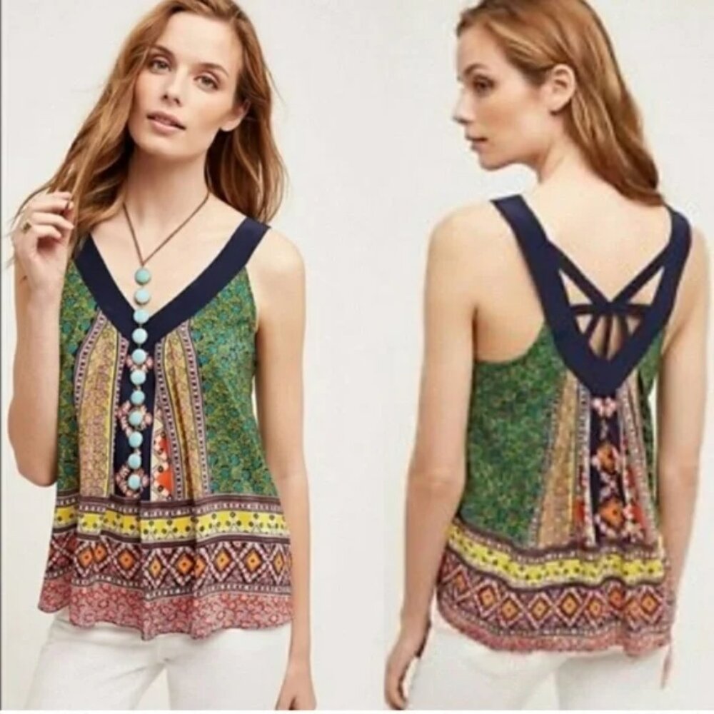 Maeve Sapelo Silk Top